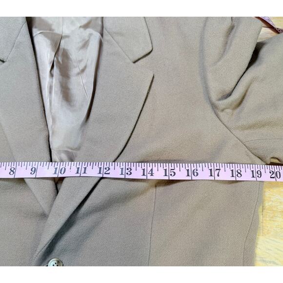 VTG JG Hook Wool Blend Cropped Fitted Blazer Camel Size M Academia Preppy Career - Picture 4 of 11